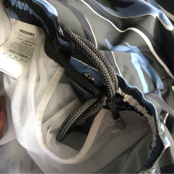 MISSONI Green Camo Print Swim Suit Trunks - Picture 3 of 9